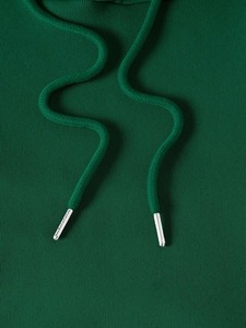 men hoodie oversized heavy <b>weight</b> cotton fleece drop shoulder distressed embroidery print streetwear pullover hoodie wear - Product Image 2