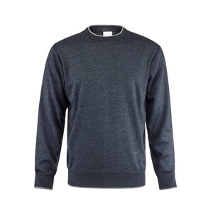 Pull en tricot à col rond rouge pour homme, coupe classique, couleur unie, décontracté, manches longues, vêtements d'automne - Product Image 5