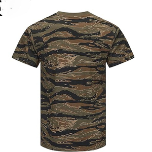 Camiseta de Manga Corta para Hombre, Estampado de Camuflaje, Corte Regular, Cuello Redondo, Transpirable, Informal, 100% Poliéster Tejido - Product Image 3