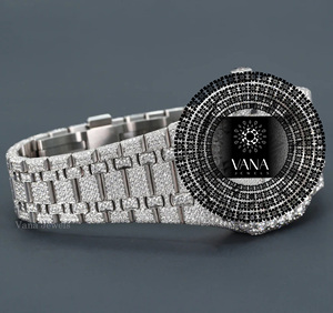 VANA JEWELS Luxury Stainless Steel Diamond <b>Watch</b> Tonneau <b>Case</b> Analog Quartz Men's Women's Fashion Bracelet <b>watch</b> - Product Image 2