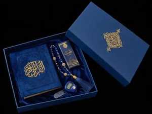 Nouveau design du Coran avec tasbih dans un coffret cadeau, texte en arabe, présentation élégante pour les cadeaux du Ramadan et de l'Aïd, cadeaux et artisanat. - Product Image 4