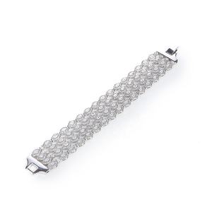 Joyería nupcial clásica Pulsera CZ blanca - Product Image 2