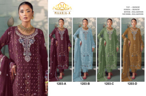 Traje pakistaní de alta calidad con bordado de lentejuelas y trabajo de cristal Khatli, traje Salwar para boda - Product Image 5