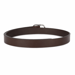 Womens Brown PU Leather <b>Belt</b> for Jeans <b>Silver</b> <b>Buckle</b> Casual Waist Accessory Wholesale Supplier Adjustable Everyday Fashion Style - Product Image 2