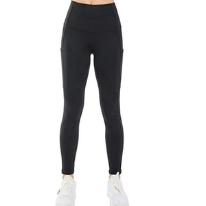 Pakistan Manufacturer's Women's Seamless Gym Workout <b>Leggings</b> <b>with</b> <b>Pockets</b> Solid Pattern Yoga Pants - Product Image 3