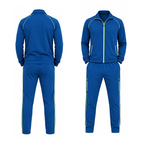 Men Sport Tracksuits Custom OEM Fleece Training Set Zip Jacket Jogger <b>Pants</b> Wholesale Athletic Gym Wear Supplier Bulk Sportswear - Product Image 5
