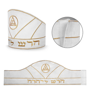 Mitre de Grand Prêtre du Chapitre Royal, Broderie Or Blanc, Chapeau de Cérémonie, Régalia de Haute Qualité, Fournisseur Maçonnique OEM en Gros - Product Image 3
