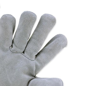 Guantes de Trabajo de Cuero con Puño a Rayas Púrpuras, Resistentes a la Abrasión, Antideslizantes en las Puntas de los Dedos, Resistentes a Impactos, Transpirables, Guantes de Seguridad - Product Image 3