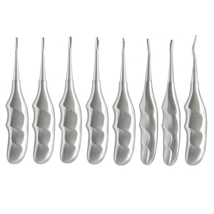 Nouvel ensemble chirurgical d'élevateurs dentaires en acier inoxydable, outils courbés pour l'extraction radiculaire et la dépose dentaire - Product Image 1