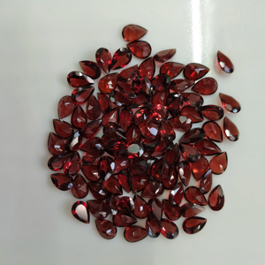 โกเมนสีแดงธรรมชาติ 9x6 มม. รูปทรงลูกแพร์ คุณภาพดีที่สุด พลอยหลวมสำหรับทำเครื่องประดับ - Product Image 2