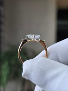 Anillo de Compromiso Clásico de Diamante de Laboratorio con Corte Princesa de 1.00 Quilates, Claridad VS1, Color F, Oro Sólido de 18K, Certificado GIA, Joyería para Mujer - Product Image 3