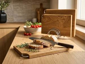 <b>Wooden</b> Rectangle Chopping Blocks Single <b>Piece</b> Package with Handle Eco-Friendly Kitchen Cutting Board Dishwasher Safe - Product Image 6