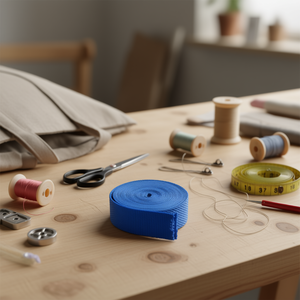 Cinghia in tessuto Ilan 2,5 cm x 3,6 m blu reale per la creazione di borse - Product Image 2