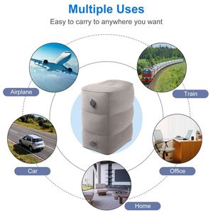 Almohada Inflable Ajustable de 3 Alturas para Descanso de Pies, Cojín de Viaje para el Cuidado de las Piernas, Alivia la Hinchazón y Mejora la Circulación Sanguínea - Product Image 5