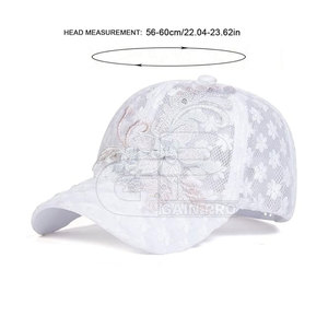 <b>Ladies</b> Lace Baseball <b>Hat</b> Stylish Floral Design Lightweight Fashion Headwear <b>for</b> Travel Outdoor Wear and Everyday Use - Product Image 3