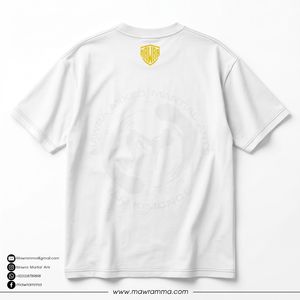 Mawra T-shirt blanc à manches courtes pour hommes avec imprimé de lettres sur le devant, col rond, coupe décontractée, respirant - Product Image 4