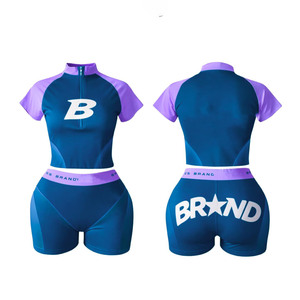 Premium 220 GSM Polyester Spandex <b>Booty</b> Short Set Purple Pink Raglan Panel Heat Transfer Logo T shirt and <b>booty</b> short - Product Image 6