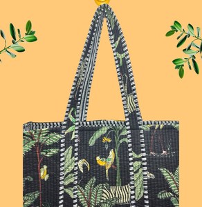 Sac fourre-tout en coton uni, style bohème, résistant à l'eau, sac de plage, été automne, shopping, léger, écologique, grand format ouvert - Product Image 5