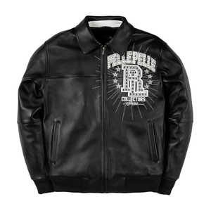 Veste de motard en cuir imperméable, réversible, coupe-vent, écologique, pour l'hiver, style varsity, pour homme, mode vintage, personnalisable - Product Image 6