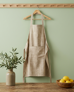 Linen <b>Apron</b> With Pockets Adjustable Tie Waist Bib <b>Apron</b> Washable Breathable Cooking Gardening Kitchen <b>Apron</b> - Product Image 5