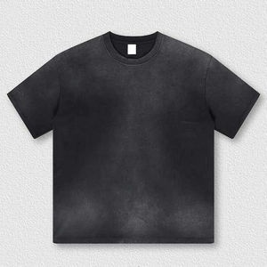 เสื้อยืดโอเวอร์ไซส์ผ้าคอตตอนหนานุ่มทรงหลวมไหล่ตกสำหรับผู้ชายสไตล์วินเทจสำหรับฤดูร้อน - Product Image 4