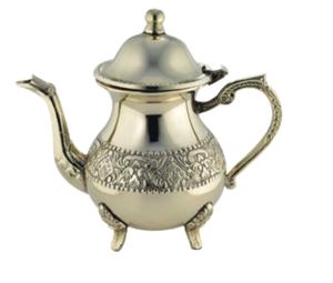 Théière en laiton artisanale élégante avec un design de bouilloire arabe, théière en métal décorative pour la décoration de la maison de luxe - Product Image 3