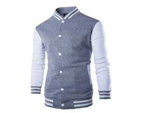 Chaqueta Varsity de Moda para Hombre, Mezcla de Lana con Mangas de Cuero, Chaqueta Bomber de Béisbol para Deportes y Ropa Urbana - Product Image 2