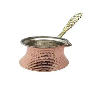 Cafetière et théière turques élégantes de qualité supérieure, design artisanal plaqué cuivre, pour la préparation du café et une utilisation décorative, disponibles à la vente - Product Image 5