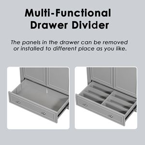 Mobile da Bagno Multifunzionale con Base in MDF da 30 Pollici, Solo Base con Ante e Cassetto, Senza Lavabo - Product Image 4