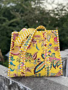 Premium Cotton Quilted Sling <b>Bag</b> – Comfortable Crossbody Design with Secure Zipper Closure - Product Image 3