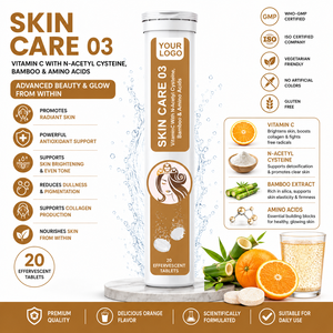 Tabletas Efervescentes para el Cuidado de la Piel de Alto Rendimiento, Fabricante de Marca Privada, Servicio OEM/ODM, Suministro Nutracéutico - Product Image 1