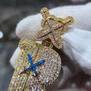 Colgante de Letra Personalizado S925 con Moissanita, Chapado en Oro de 14k, Oro Rosa o Plata, Corte Brillante, Regalo - Product Image 2