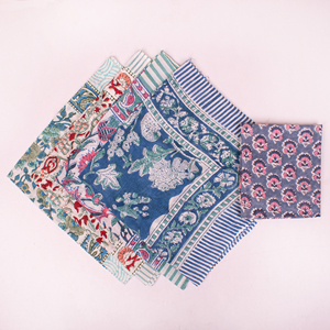 Summer Collection Eco-Friendly Cotton Hand Block Printed Floral Pattern Breathable <b>Tie</b> <b>Back</b> Multifunctional Bandana for Men - Product Image 4