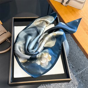 100% Silk Women's Long Scarf High Quality Luxury Oil Painting Style Polka Dot Multi-Functional All Seasons Customizable <b>Shawl</b> - Product Image 1