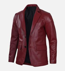 Chaqueta Blazer de Cuero Sintético para Hombre 2026, con Botones, Forro y Bolsillos, Personalizable - Product Image 6