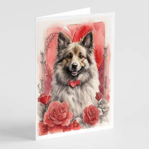 Belgian Tervuren Valentine Roses A7 <b>Greeting</b> <b>Cards</b> Pack of 8 Blank <b>Note</b> <b>Cards</b> with Envelopes Whimsical 5x7 Size - Product Image 1