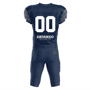 Color Contrast Custom Heat-Transfer Printed Football Uniform Set Sleeveless Integrated <b>Padded</b> <b>Pants</b> Team Sportswear 100% - Product Image 6