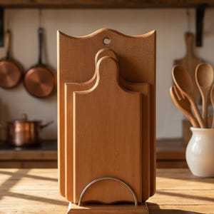 Wood Chopping Board with Customizable <b>Shape</b> Eco-Friendly & Dishwasher Safe - Product Image 5
