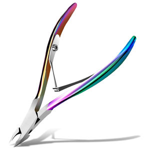 Outils professionnels pour le nail art, pinces à cuticules incurvées personnalisées de 5 mm, coupe-cuticules pour manucure, acier inoxydable, soins personnels - Product Image 1