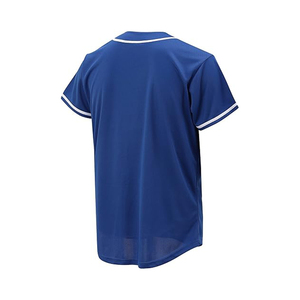 Maillot de baseball personnalisé imprimé, à manches courtes, boutonné sur le devant, avec numéro d'équipe, respirant, antibactérien, 100 % polyester, vêtements de sport unisexes - Product Image 2