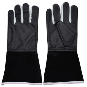Premium Quality Wholesale Heat Resistant Leather Welding <b>Gloves</b> Cotton Lined TIG Full Thumb Customizable Durable Best Selling - Product Image 1