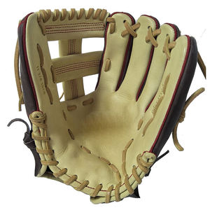 Classic Baseball Glove Right-Handed Solid <b>Brown</b> and <b>Tan</b> Durable Training Equipment - Product Image 4