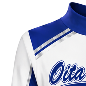 Maillot de sport à manches longues sublimé bleu roi et blanc pour équipe athlétique – Performance, entraînement, compétition - Product Image 5