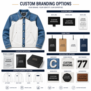 Custom Men's Two-Tone Western Motorcycle <b>Canvas</b> <b>Jacket</b> Organic Cotton Windproof Breathable Front OEM ODM Private Label Wholesale - Product Image 6