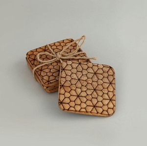 High Quality Natural Wooden Classic <b>Coaster</b> Set <b>Heat</b> Resistant Eco-Friendly 4 Inch Inlay Design Mats Pads Placemat Drinkware - Product Image 1