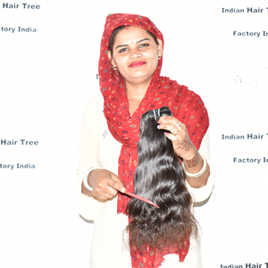 Cabello humano vietnamita doblemente estirado para mujer, ondulado indio, al por mayor, cutícula alineada, onda profunda, sin procesamiento químico - Product Image 6