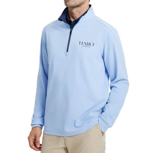 Nueva Camiseta Polo de Golf con Cierre de Cremallera para Hombre, Tejido Básico de Algodón Mezclado con Cuello Moderno con Cremallera, Estilo Atlético - Product Image 1