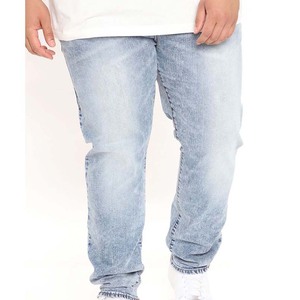Slim Fit Denim <b>Pants</b> Medium Wash Casual Streetwear Fashion Soft Stretch Fabric Classic Style - Product Image 4