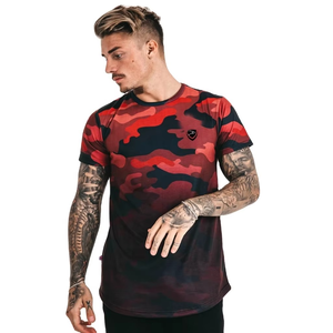 เสื้อยืดผู้ชายสีขาวคุณภาพสูงขายส่ง แบบเรียบ รับสกรีนลายกราฟิก ผลิตจากผ้าถัก ระบายอากาศได้ดี เป็นมิตรต่อสิ่งแวดล้อม ผสมสแปนเด็กซ์/โพลีเอสเตอร์ - Product Image 1