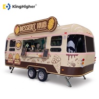 Remolque de Comida Vintage Personalizado, Carrito de Comida Móvil Comercial con Cocina Completa, Equipo para Remolque de Panadería, Postres y Café